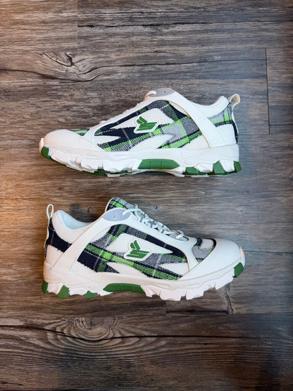 New Sicko x EE White/Green Plaid Hiking Shoe Sz. 10