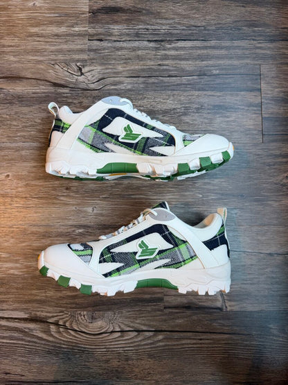 New Sicko x EE White/Green Plaid Hiking Shoe Sz. 10