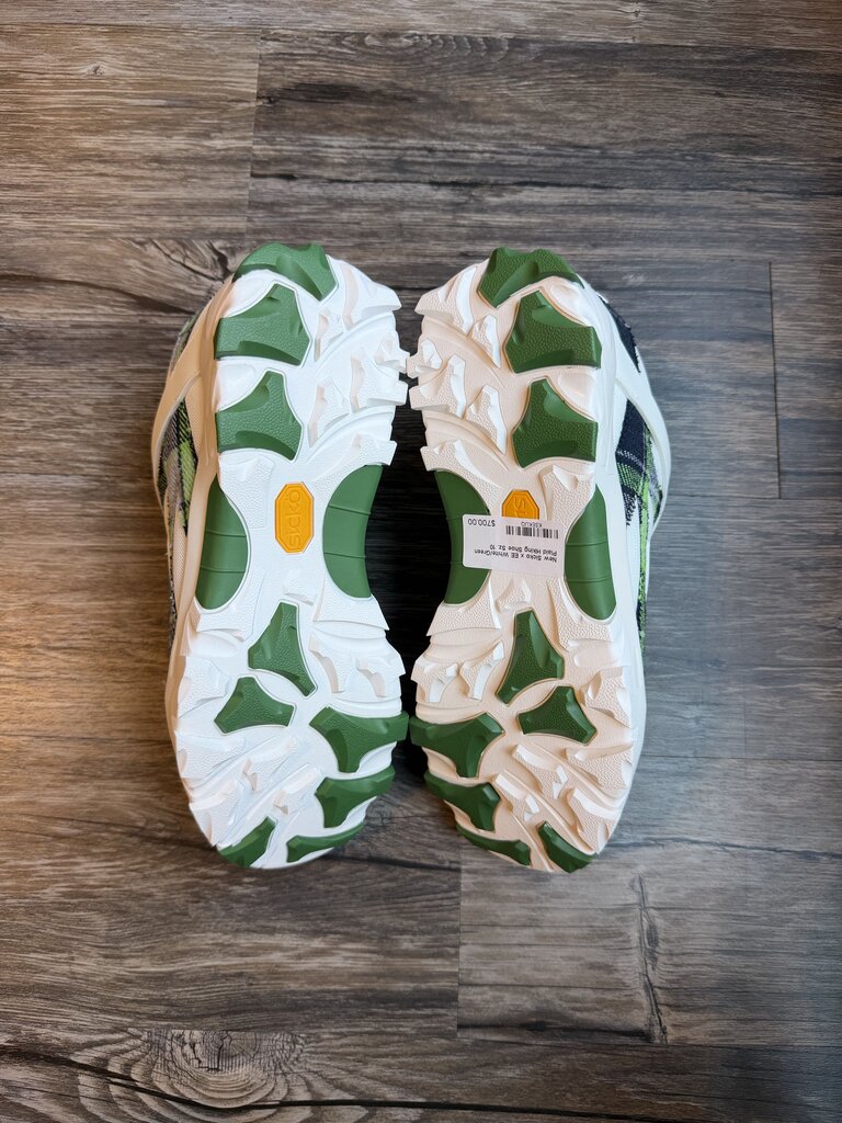 New Sicko x EE White/Green Plaid Hiking Shoe Sz. 10