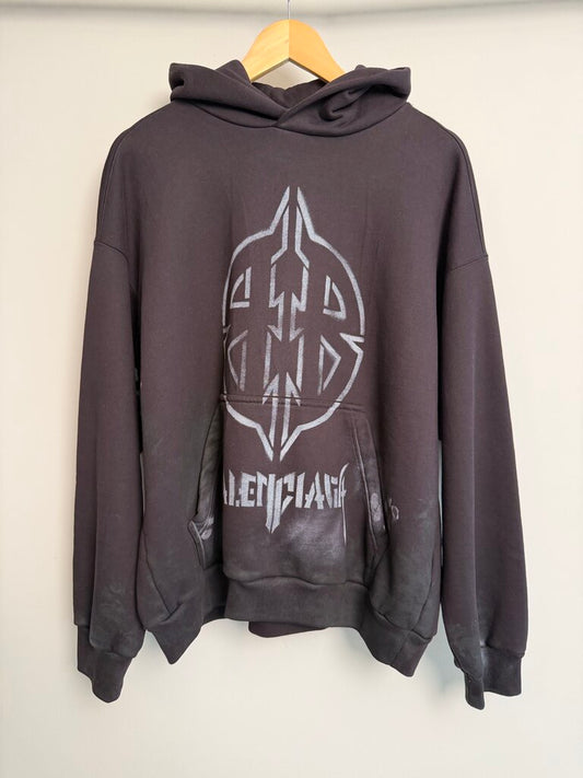 New Balenciaga Metallica Logo Hoodie Sz. S (Fits M-L)