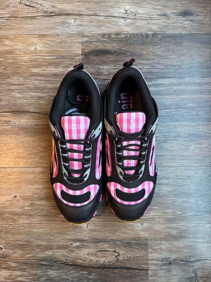 New Sicko x EE Black/Pink Plaid Hiking Sneaker Sz. 9