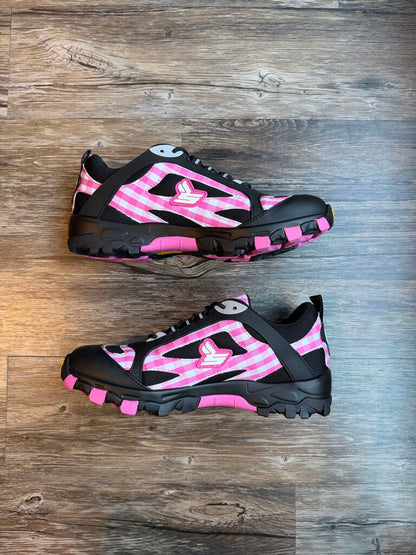 New Sicko x EE Black/Pink Plaid Hiking Sneaker Sz. 9