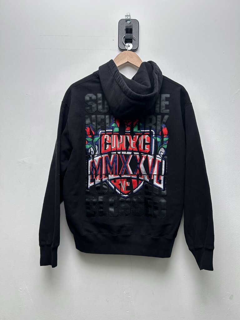 New Supreme Black Rose NY Zip Up Sz.Small