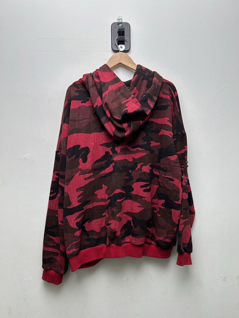Preowned HMDD Red Black Camo Zip Up Sz.XL