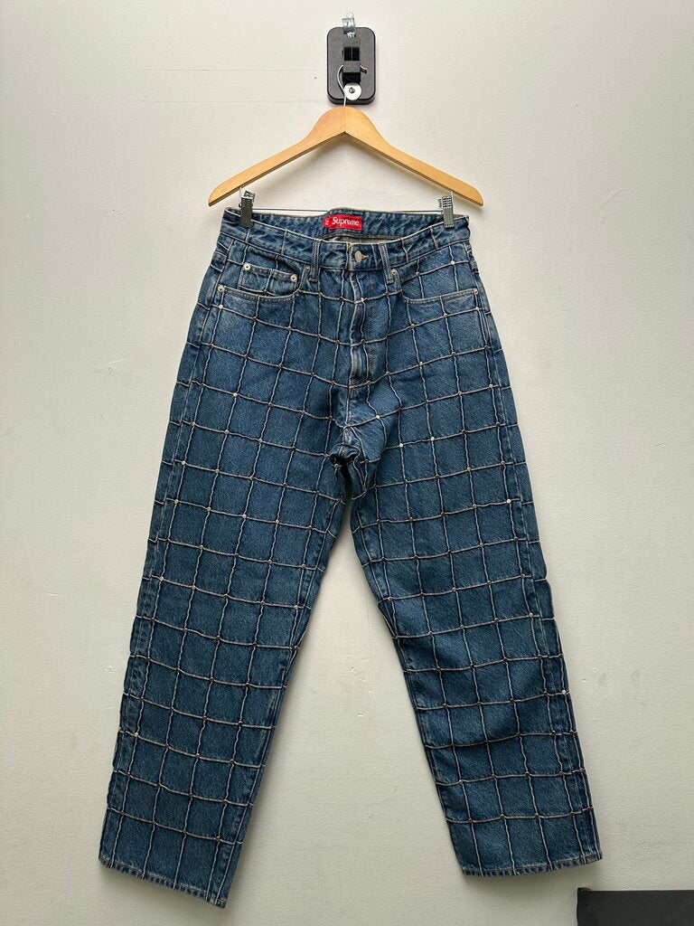 New Supreme Studded Seam Blue Denim sz.34
