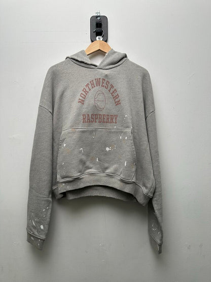 New Gv Gallery Grey Northwestern Paint Hoodie Sz.Small