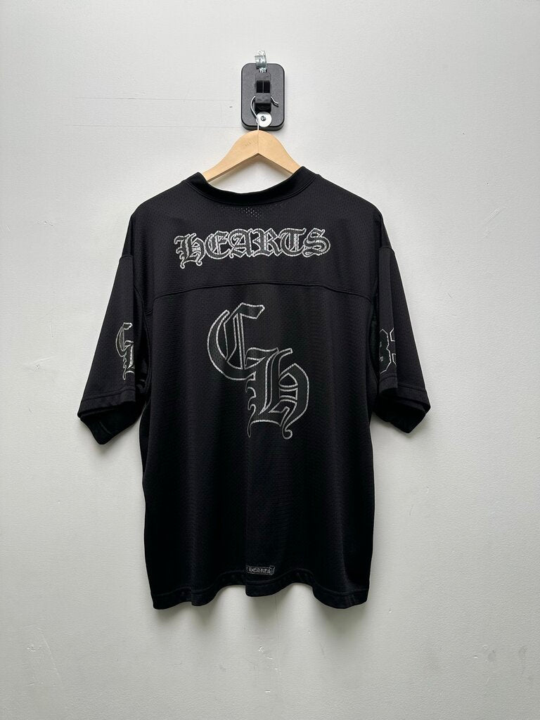 Preowned Chrome Hearts Black Silver Basketball Jersey sz.XL