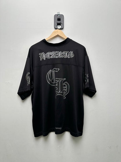 Preowned Chrome Hearts Black Silver Basketball Jersey sz.XL