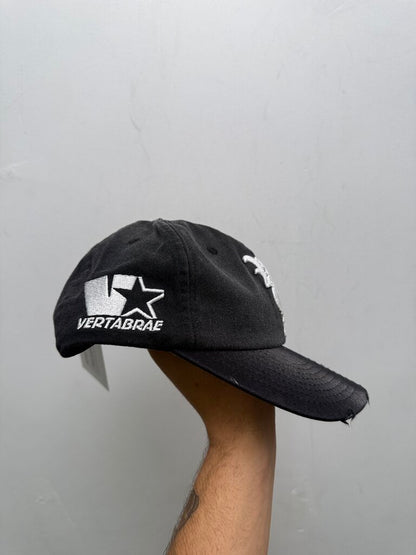 Preowned Verterbrae Faded Black Hat