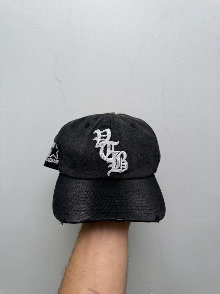Preowned Verterbrae Faded Black Hat