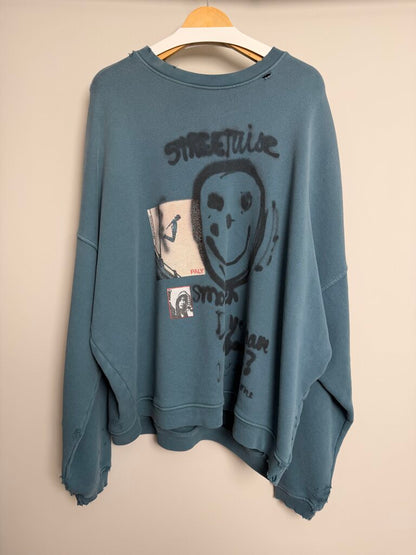 Pre-Owned Paly Teal Cigarette Crewneck Sz. XL