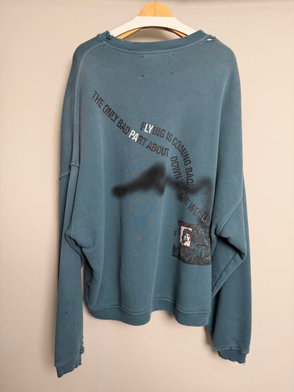 Pre-Owned Paly Teal Cigarette Crewneck Sz. XL