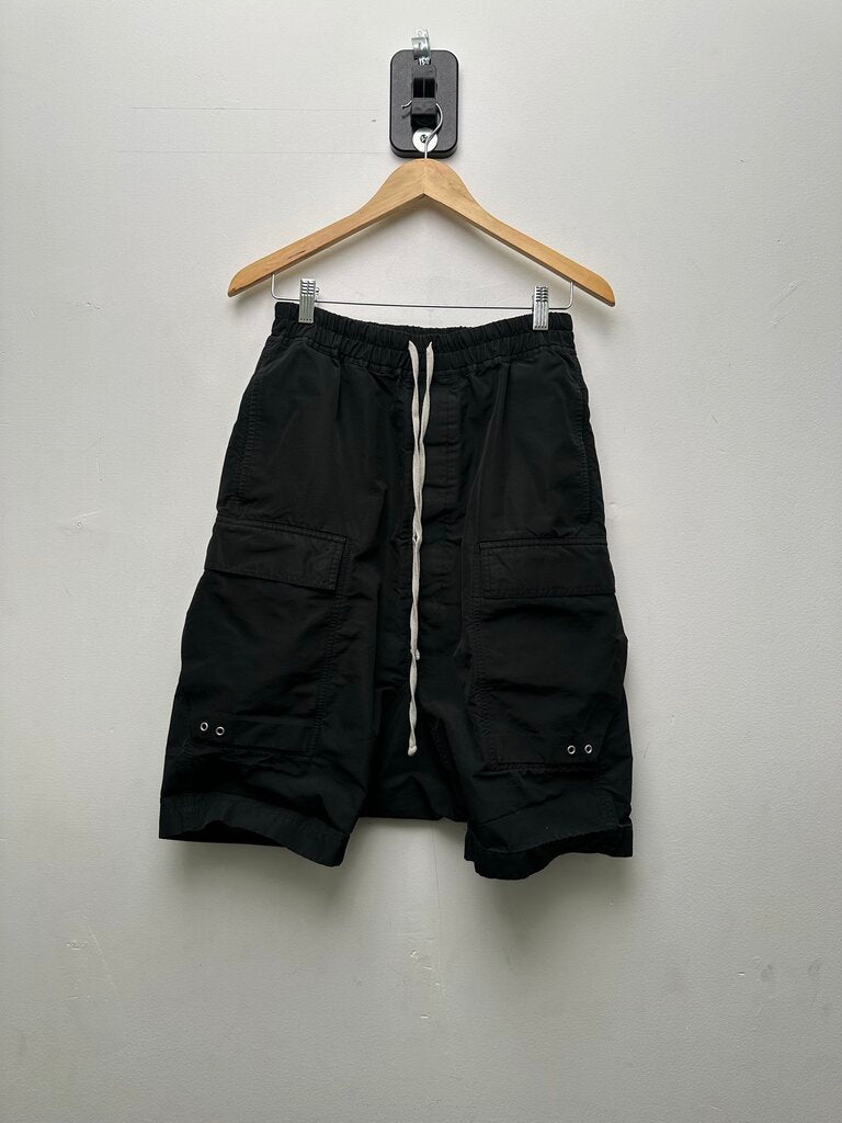 Preowned Rick Owens Fogachine SS22 Black Cargo Shorts sz.36