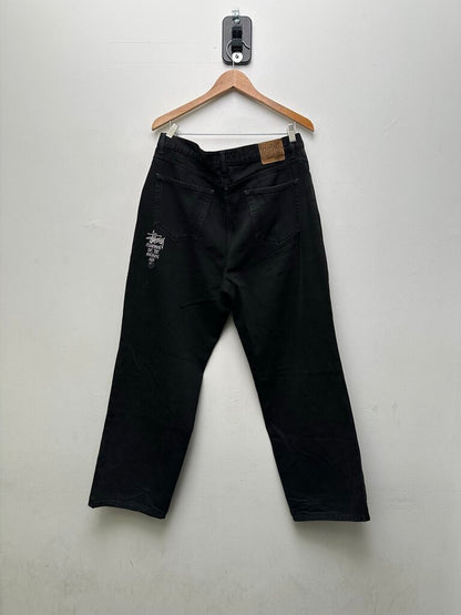Preowned Stussy Black Carpenter Pants Size 32