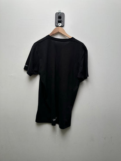 Preowned Chrome Hearts Vintage Black White Neck Logo Tee Sz.Large