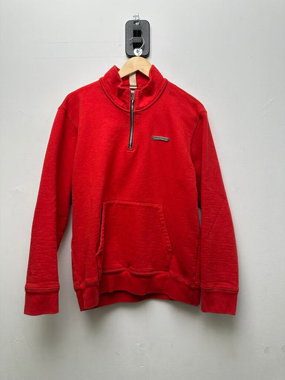 Preowned Chrome Hearts Red Cashmere Quarter Zip sz.M
