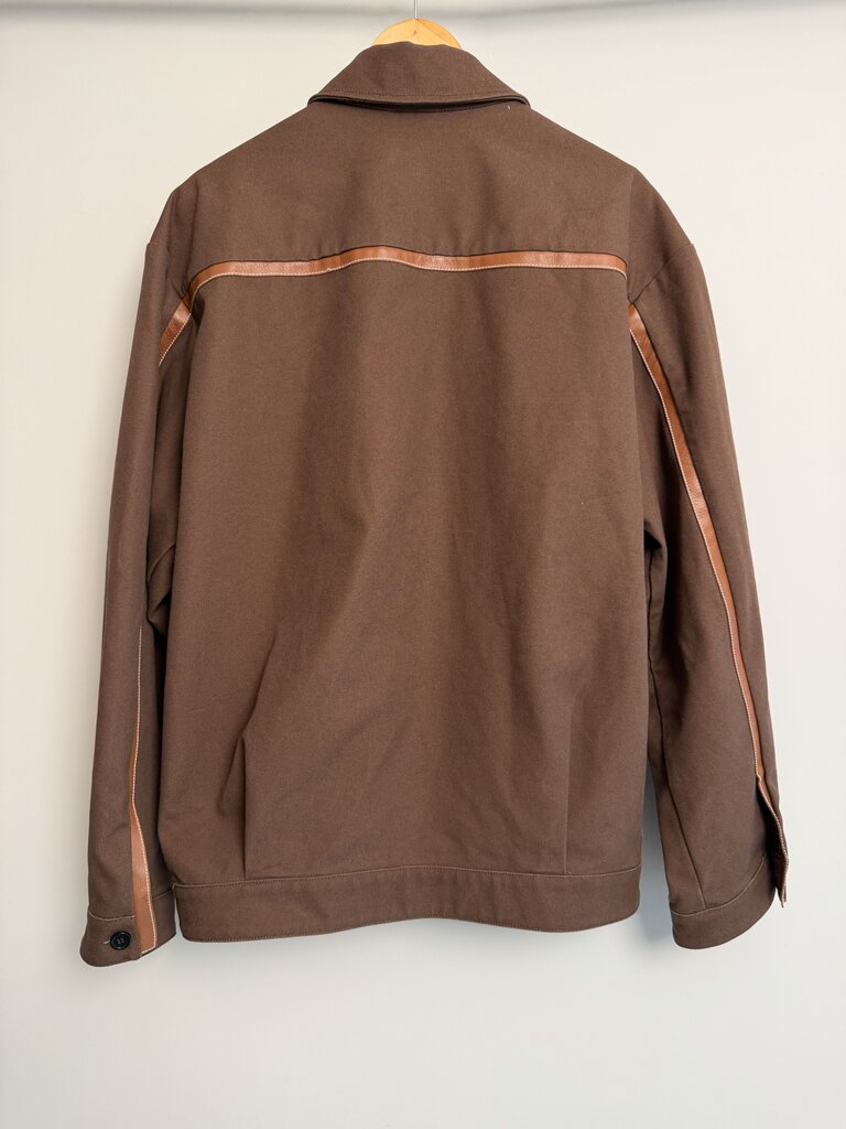 Preowned Miu Miu Canvas Brown Zip Up Jacket size 50
