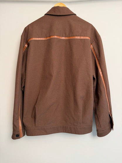 Preowned Miu Miu Canvas Brown Zip Up Jacket size 50