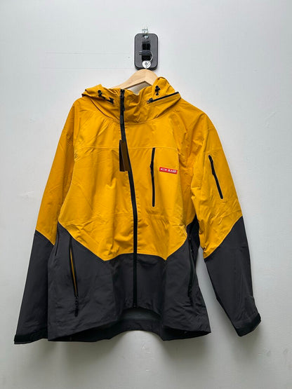 New Gv Gallery Yellow Grey Black Rain Jacket Sz.Small