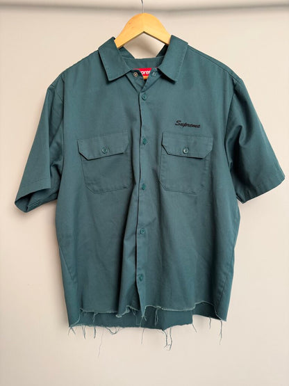 Pre-Owned Supreme Teal Pin Up Girl Button Up Sz. M