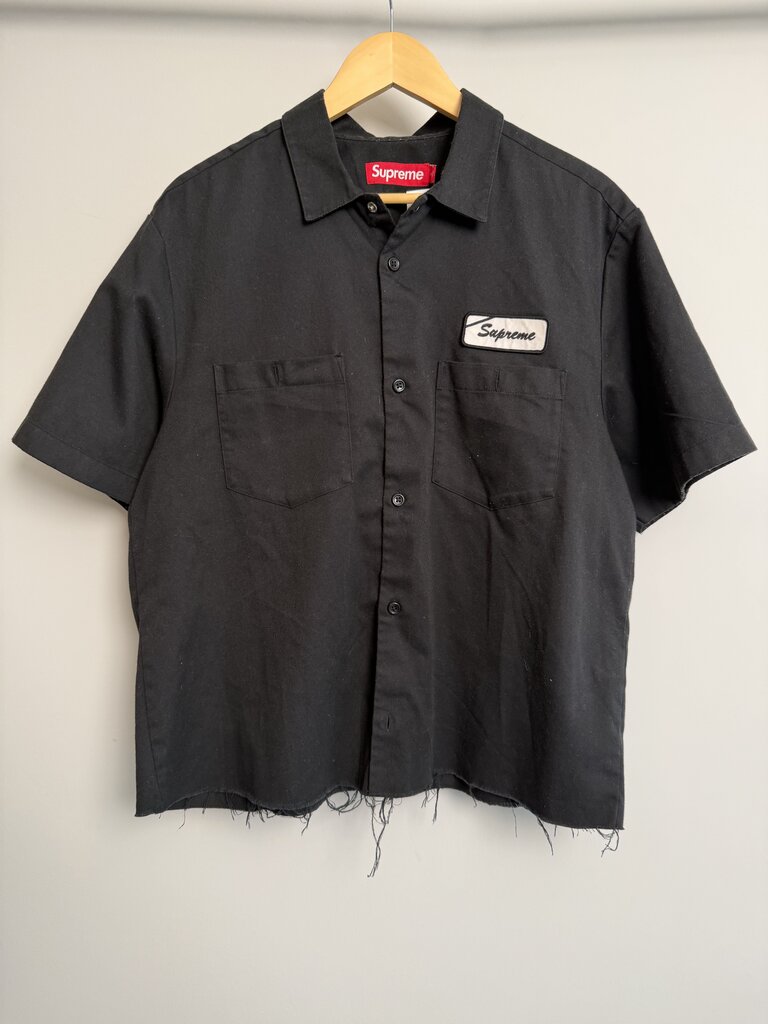 Pre-Owned Supreme Black 'Ur a Bitch' Button UP Sz. M
