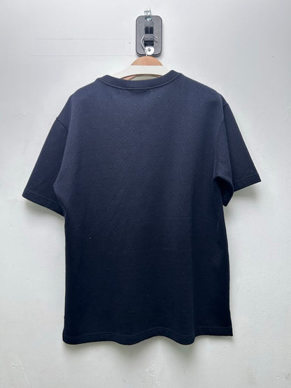 Preowned Louis Vuitton Navy Blue Monogram Pocket Tee Sz.XL