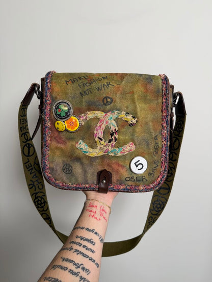 Preowned Chanel Small Messenger Graffiti Bag