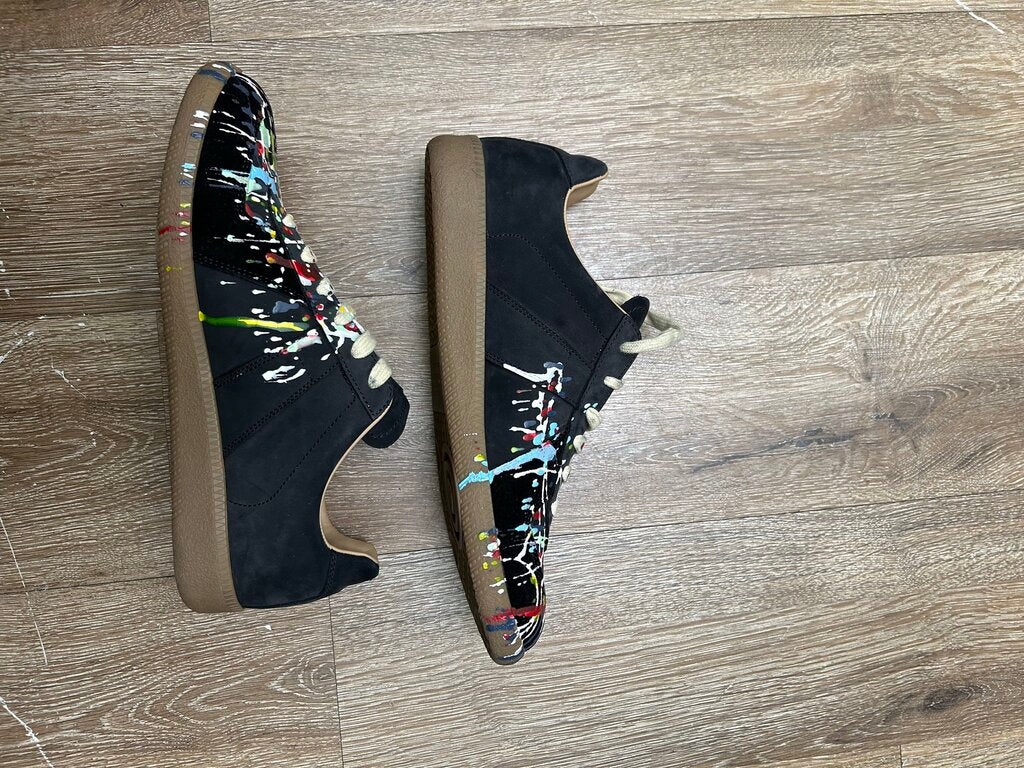 Preowned Margiela Gats Black Gum Paint Splatter Sz.40.5 (No Box)