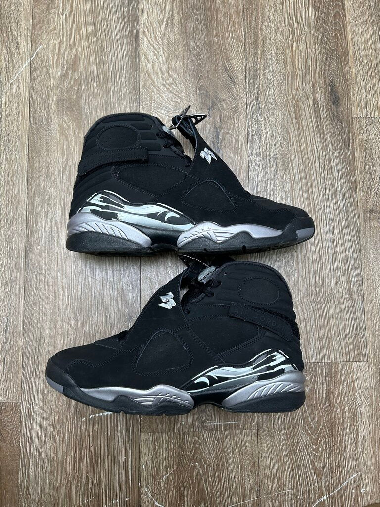 Preowned Jordan 8 Black Chrome Sz..10