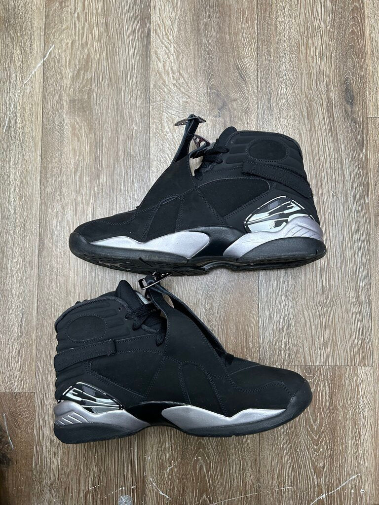 Preowned Jordan 8 Black Chrome Sz..10