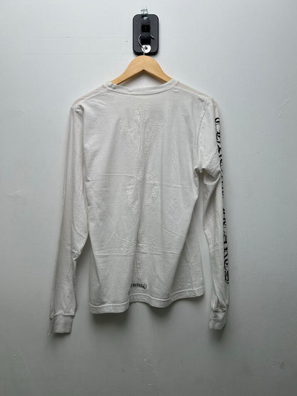 Preowned Chrome Hearts Black Arm Logo White Back Logo Longsleeve sz.S