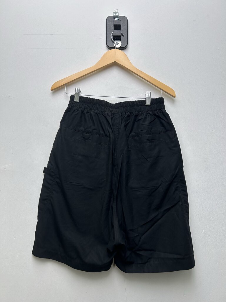 Preowned Rick Owens Black Canvas Zipper Cargo Shorts Sz.XS