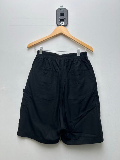 Preowned Rick Owens Black Canvas Zipper Cargo Shorts Sz.XS