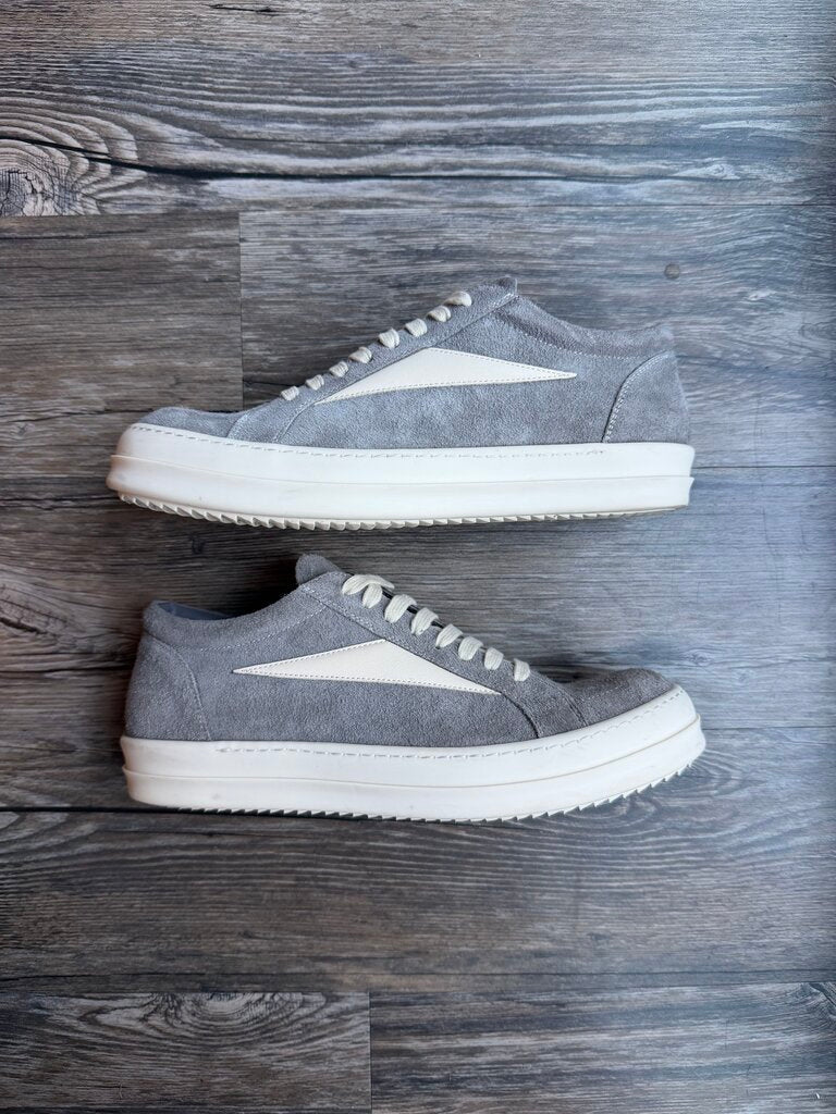 Preowned Rick Owens Grey Wool Vans size 43