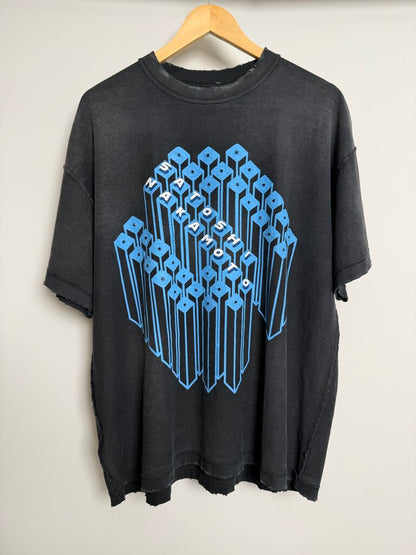 New Satoshi 3D Logo Grey Blue Tee size M