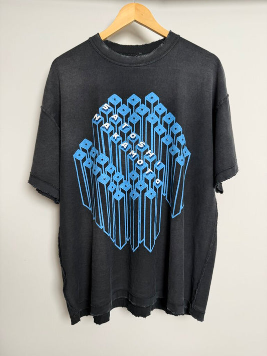 New Satoshi 3D Logo Grey Blue Tee size M