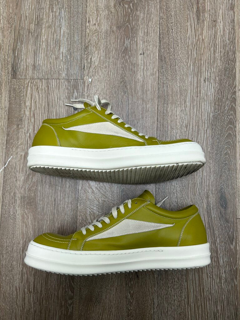 Preowned Rick Owens Acid Green Milk Vans sz.44