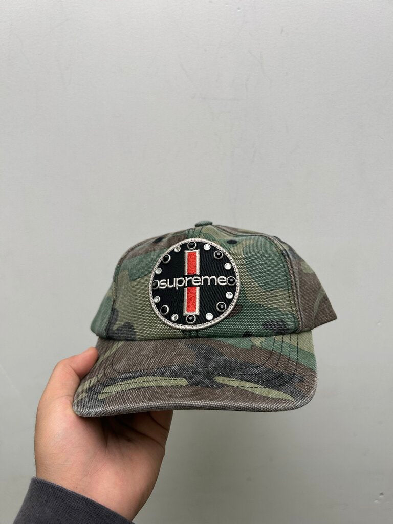 New Supreme Camo Studded Logo Hat