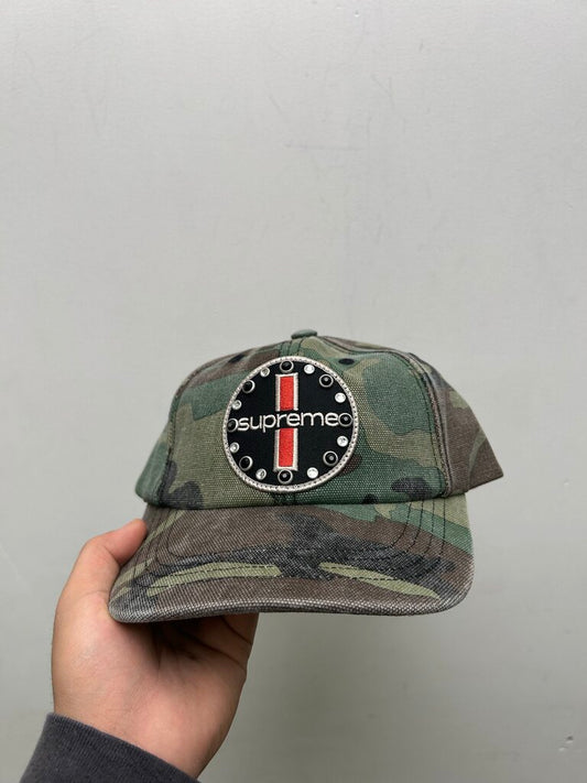 New Supreme Camo Studded Logo Hat