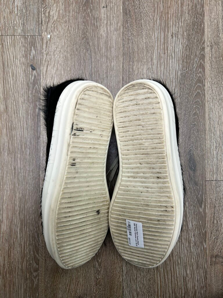 Preowned Rick Owens Black Milk Mohair Ramone Low Sz.43