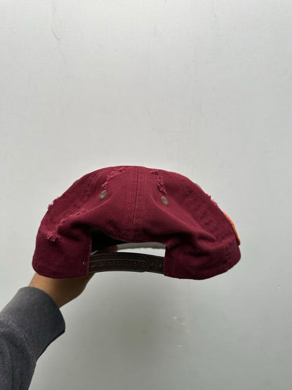 New Up 7 Skate Maroon Brown Street Team Hat