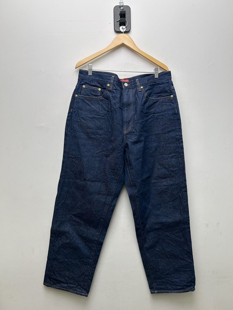 Preowned Supreme Raw Dark Denim Sz.34