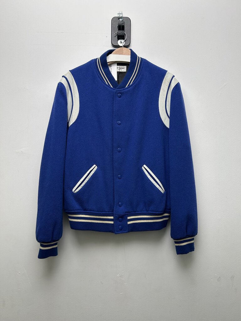 Preowned Saint Laurent Blue Teddy Jacket Sz. Medium