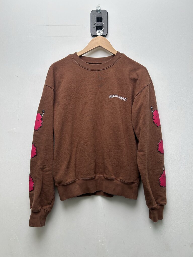 Preowned Chrome Hearts Purple Matty Boy Logo Brown Crewneck sz.S