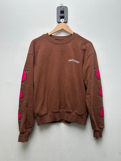 Preowned Chrome Hearts Purple Matty Boy Logo Brown Crewneck sz.S