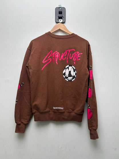 Preowned Chrome Hearts Purple Matty Boy Logo Brown Crewneck sz.S