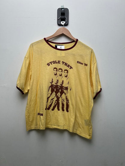 Preowned HMDD Yellow Maroon Ringer Tee sz.M
