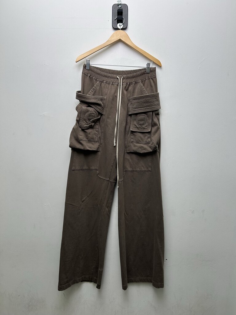 Preowned Rick Owens DRKSHDW Creatch Dust Brown Cargo Sweatpants sz.XS