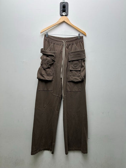 Preowned Rick Owens DRKSHDW Creatch Dust Brown Cargo Sweatpants sz.XS