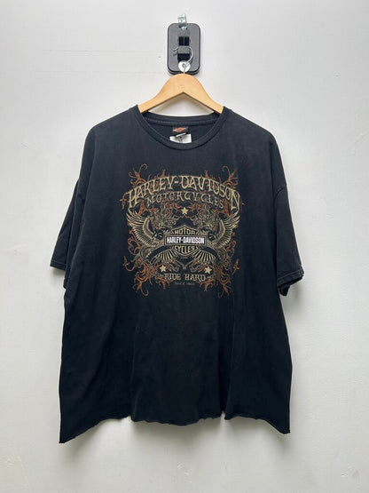 2012 Harley Davidson Ride Hard Motorcycle Tee Sz XL CROPPED